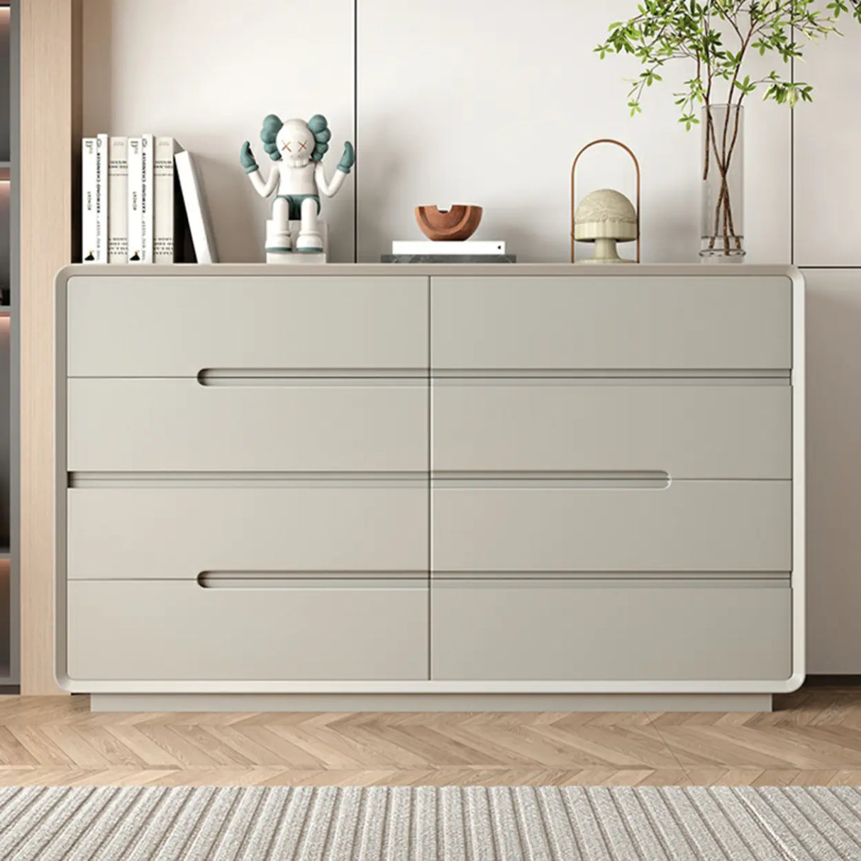 Apricot Wood Dresser with Soft-Close Drawers Image - 1