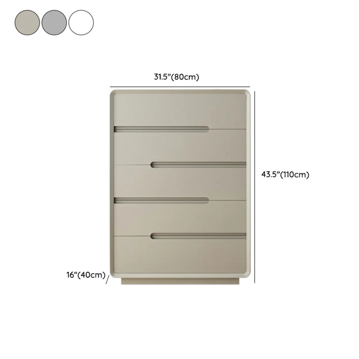 Apricot Wood Dresser with Soft-Close Drawers Image - 34