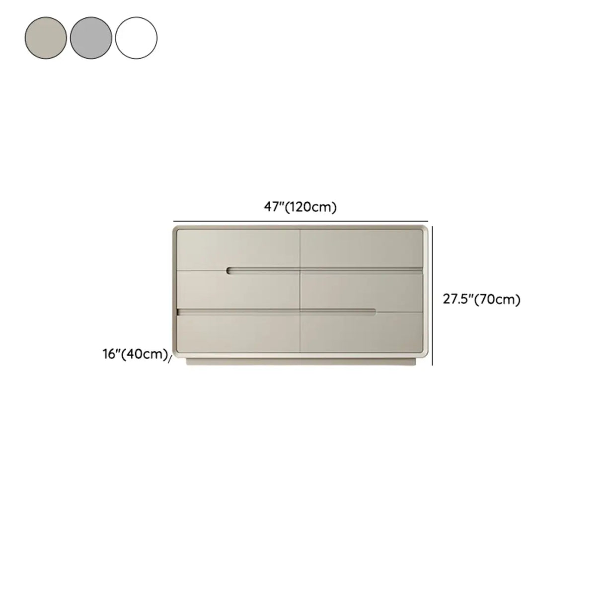 Apricot Wood Dresser with Soft-Close Drawers Image - 36