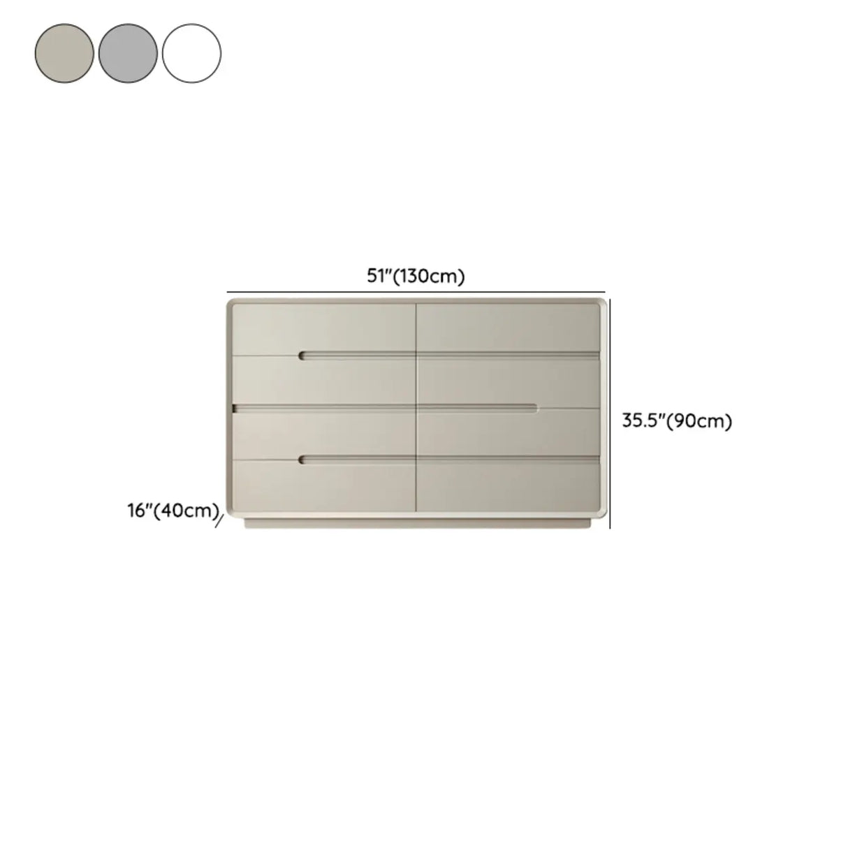 Apricot Wood Dresser with Soft-Close Drawers Image - 37