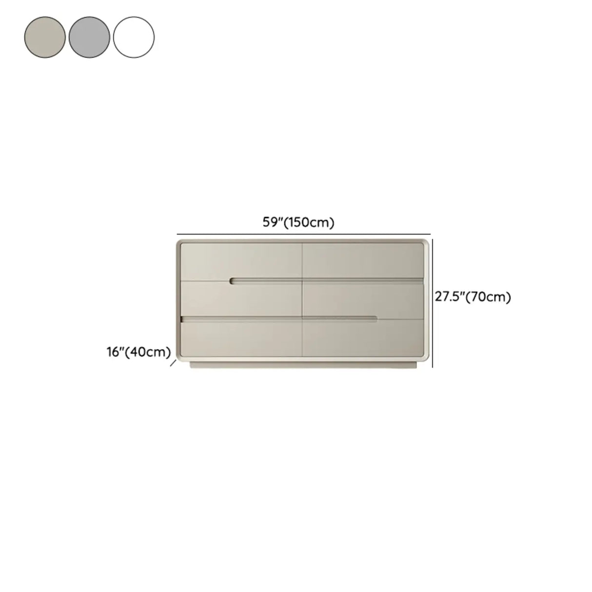 Apricot Wood Dresser with Soft-Close Drawers Image - 38