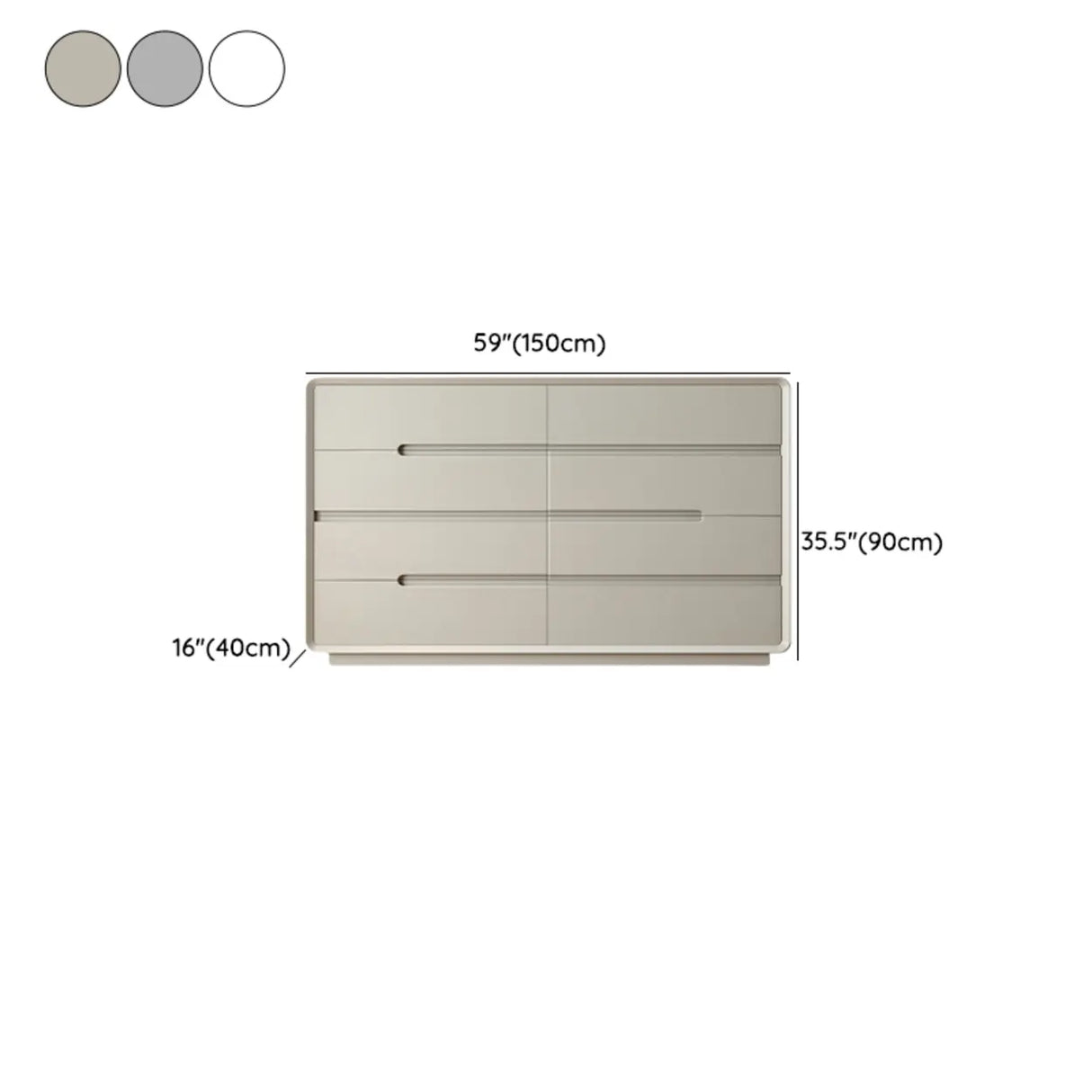 Apricot Wood Dresser with Soft-Close Drawers Image - 39
