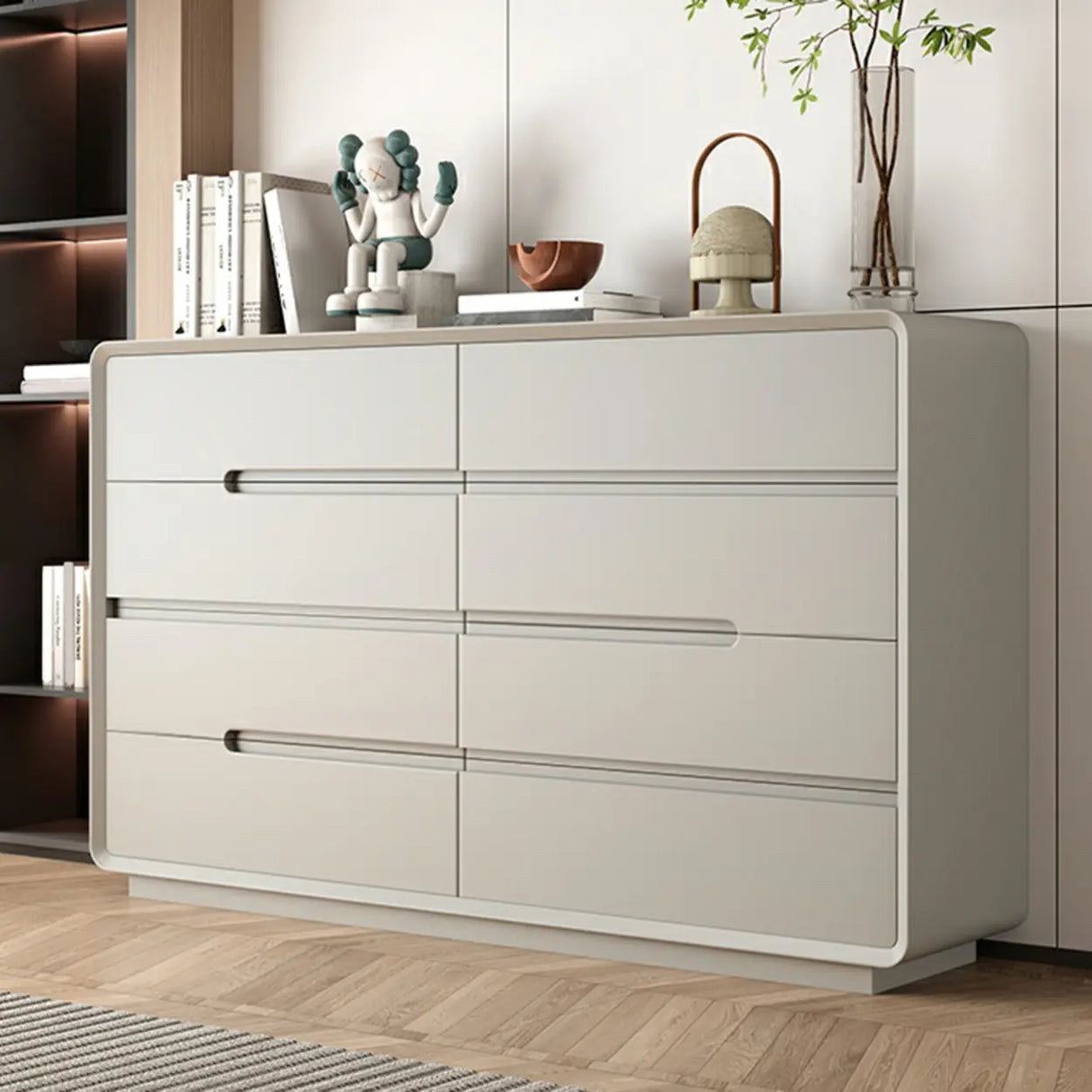 Apricot Wood Dresser with Soft-Close Drawers Image - 3