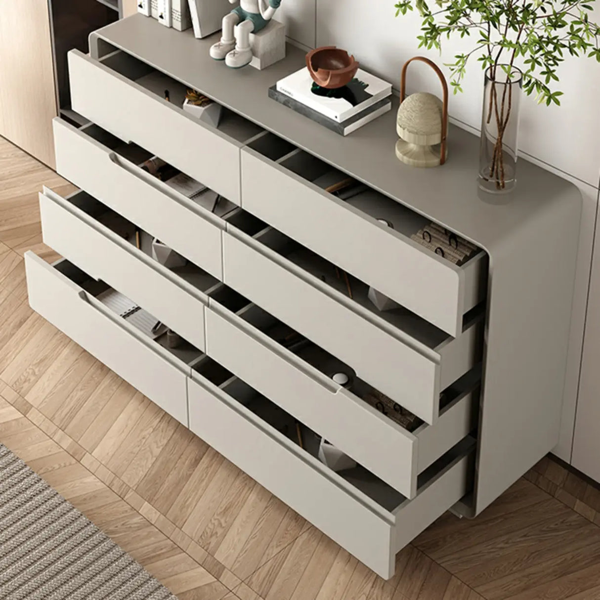 Apricot Wood Dresser with Soft-Close Drawers Image - 5