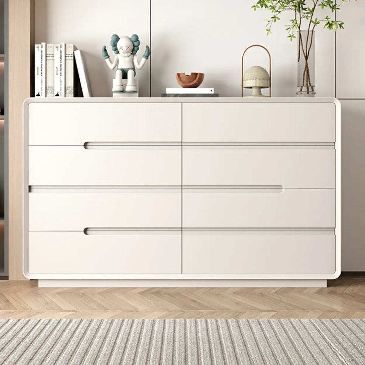 Apricot Wood Dresser with Soft-Close Drawers Image - 8