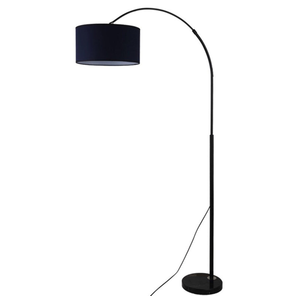 Arched Drum Shade Modern Adjustable Metal Floor Lamp Image - 7