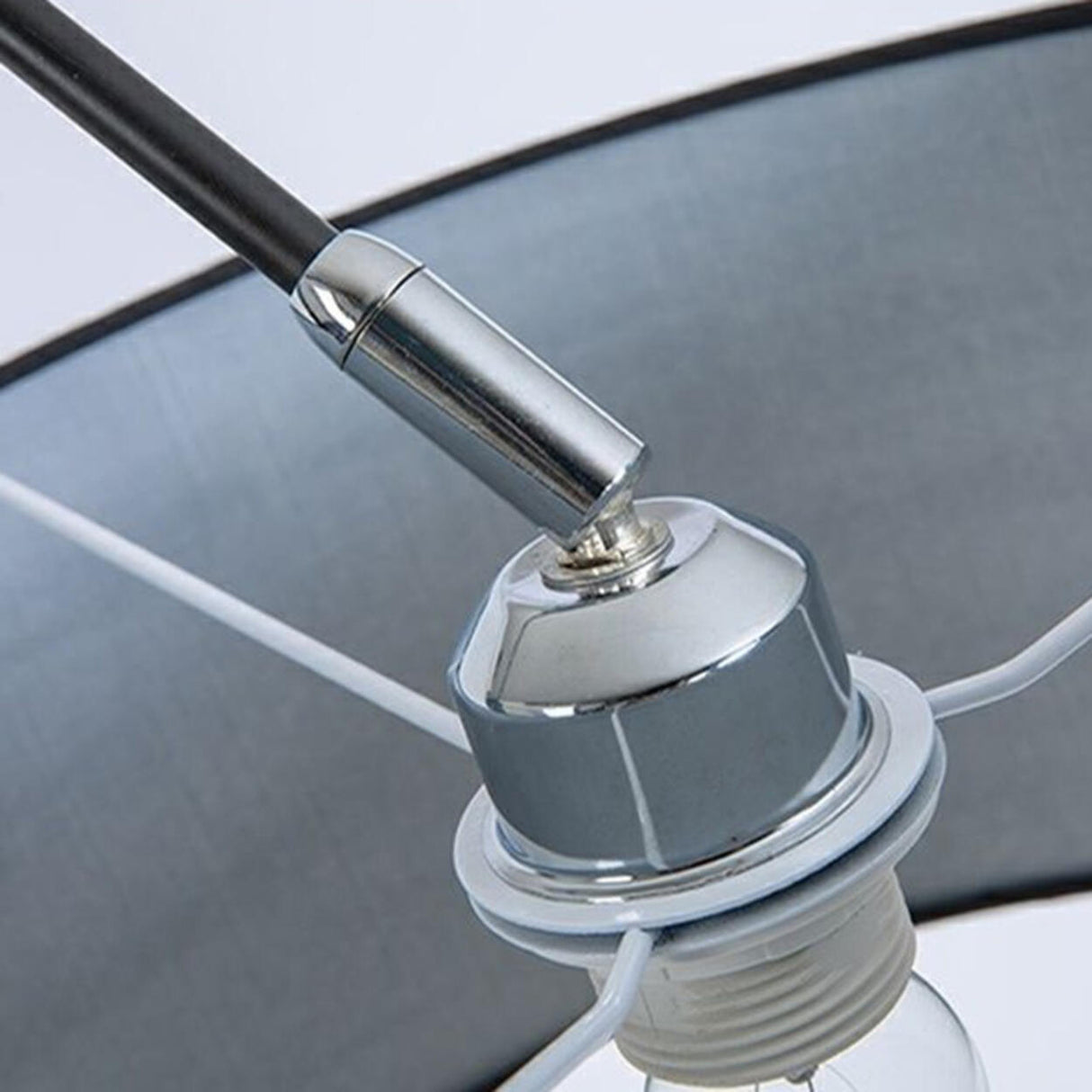 Arched Drum Shade Modern Adjustable Metal Floor Lamp Image - 9