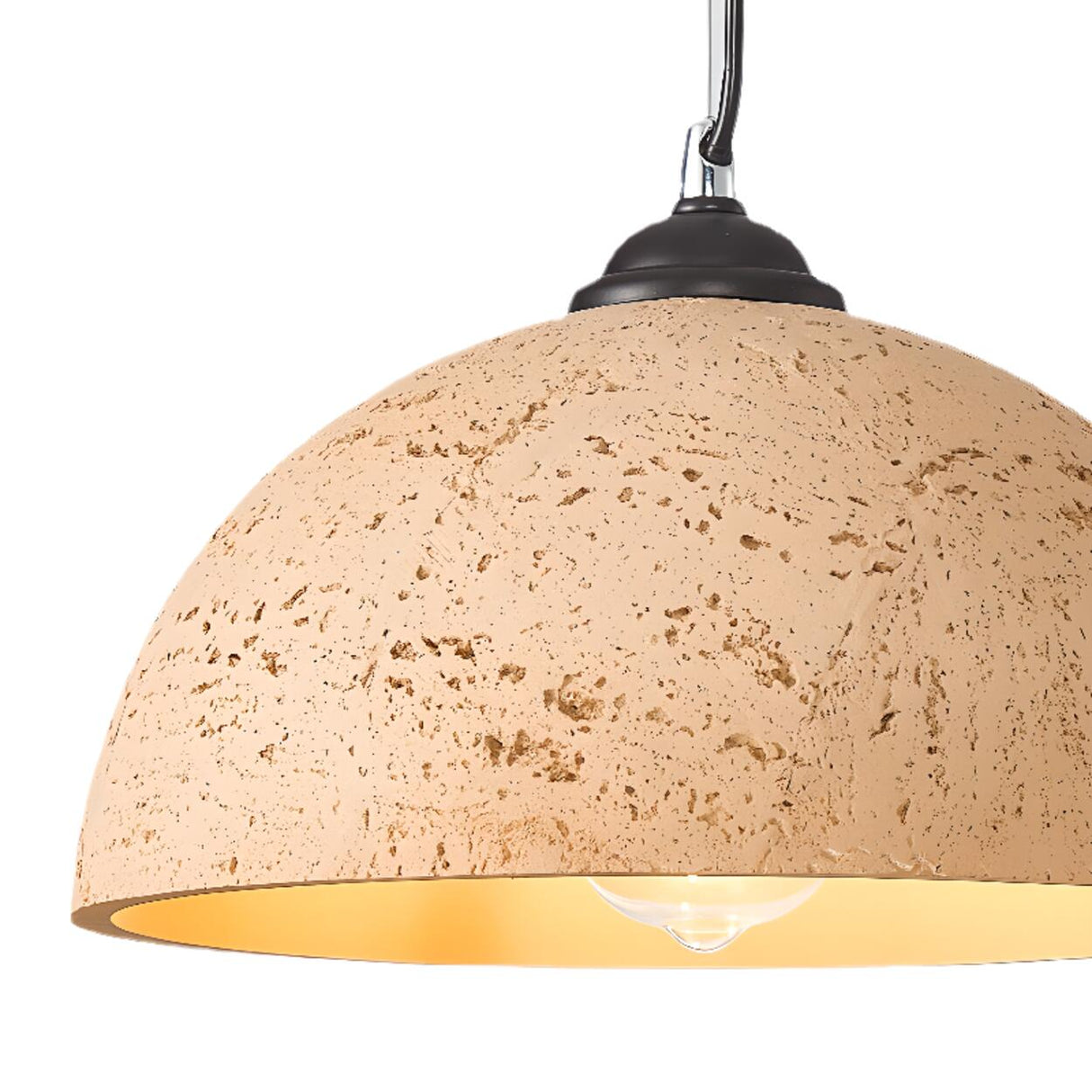 Art Deco Industrial Resin Dome Vaulted Pendant Light Image - 11