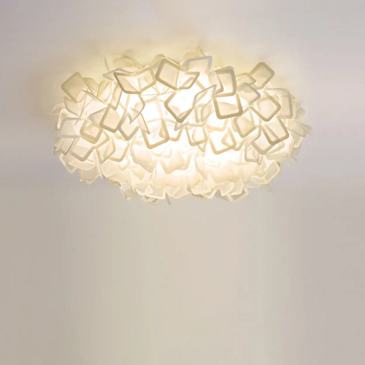 Bedroom Mini Art Deco White Flush Mount Ceiling Light Image - 3