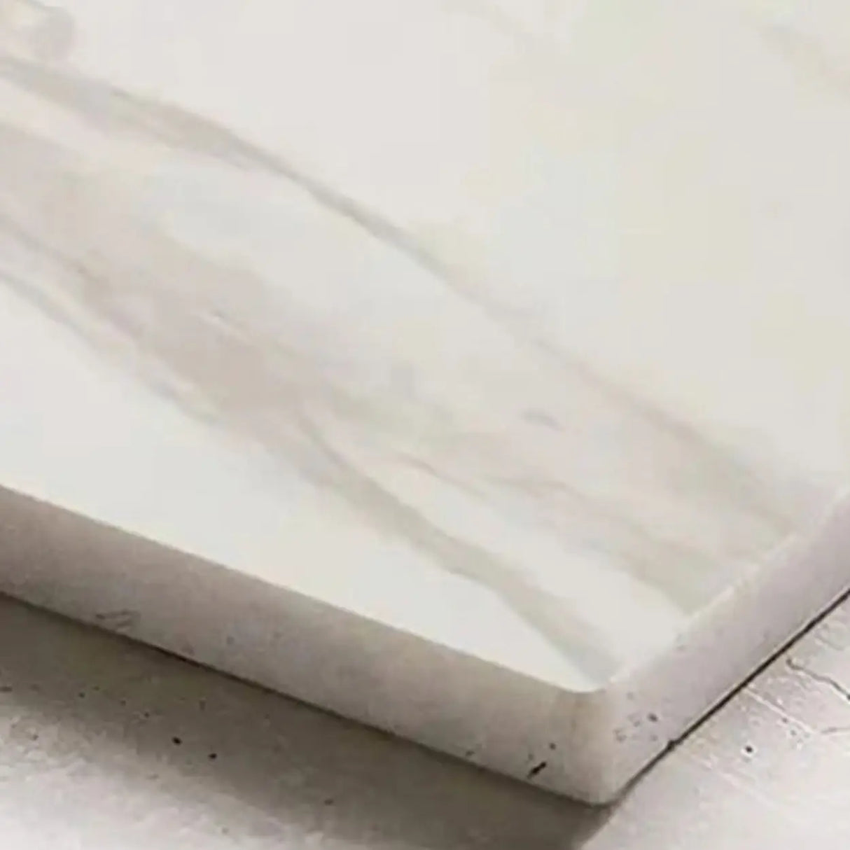 Art Deco White Sintered Stone Circular Side Table with Shelf Image - 10