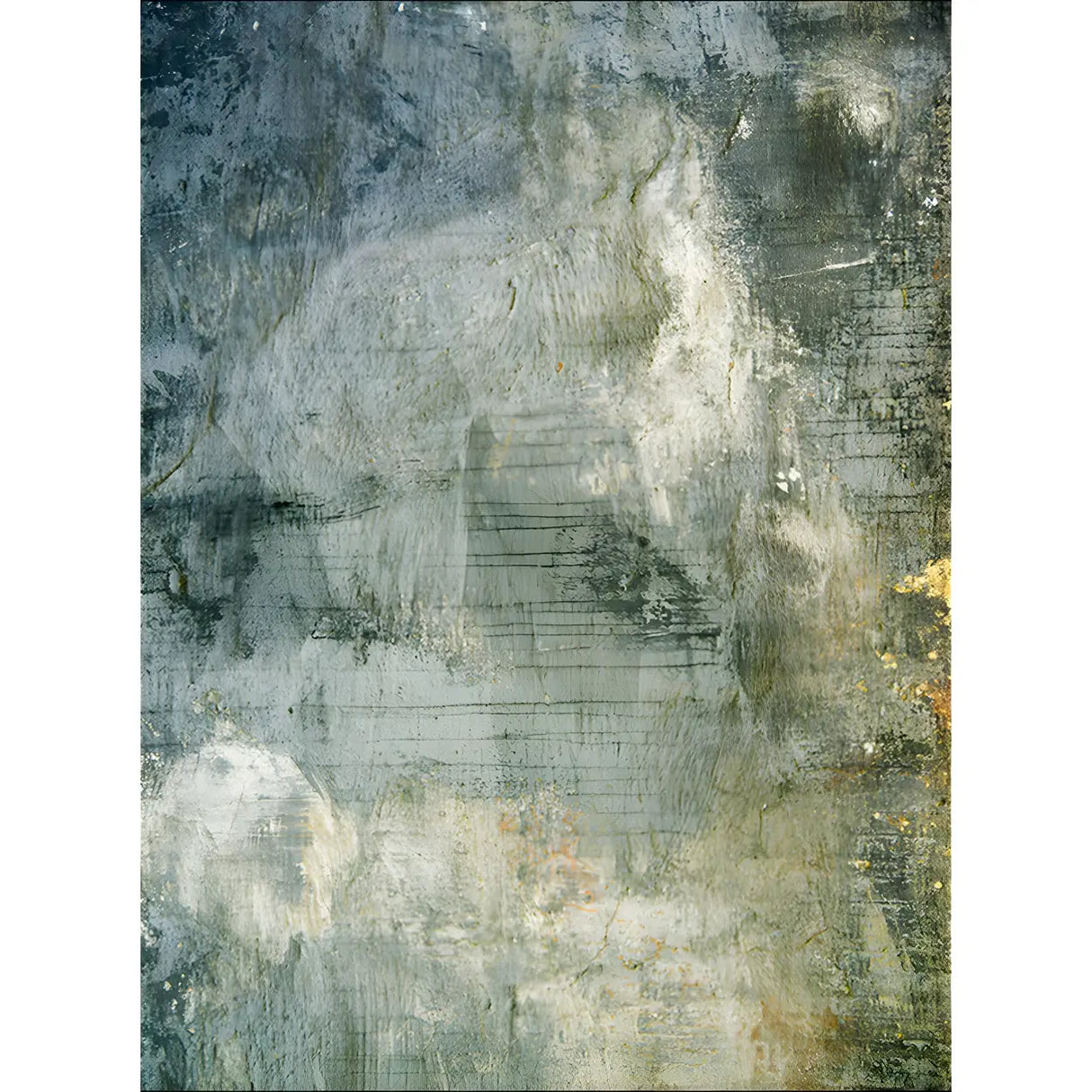 Artistic Abstract Green Polyester Non-Slip Area Rug Image - 3