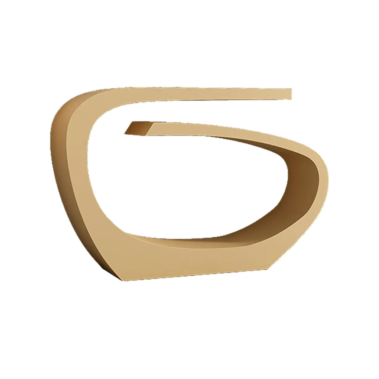 Artistic Abstract Metal Twist Design Black Console Table Image - 7