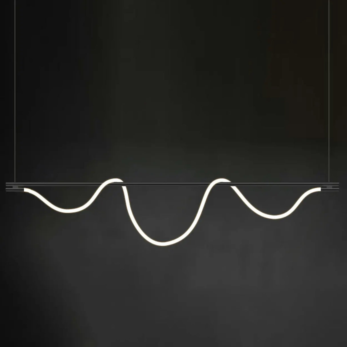 Artistic Adjustable LED Loop Island Pendant Light Image - 10