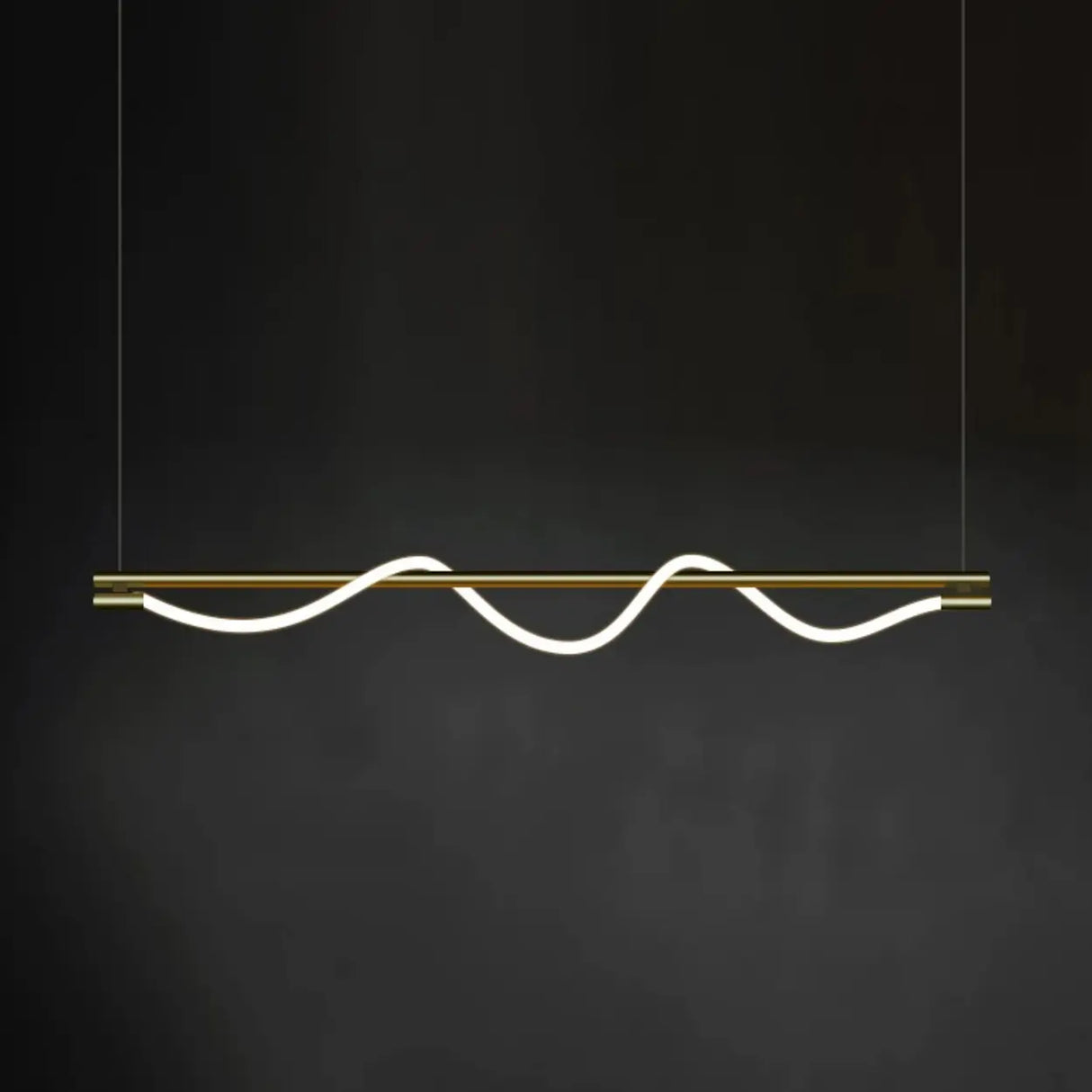 Artistic Adjustable LED Loop Island Pendant Light Image - 4