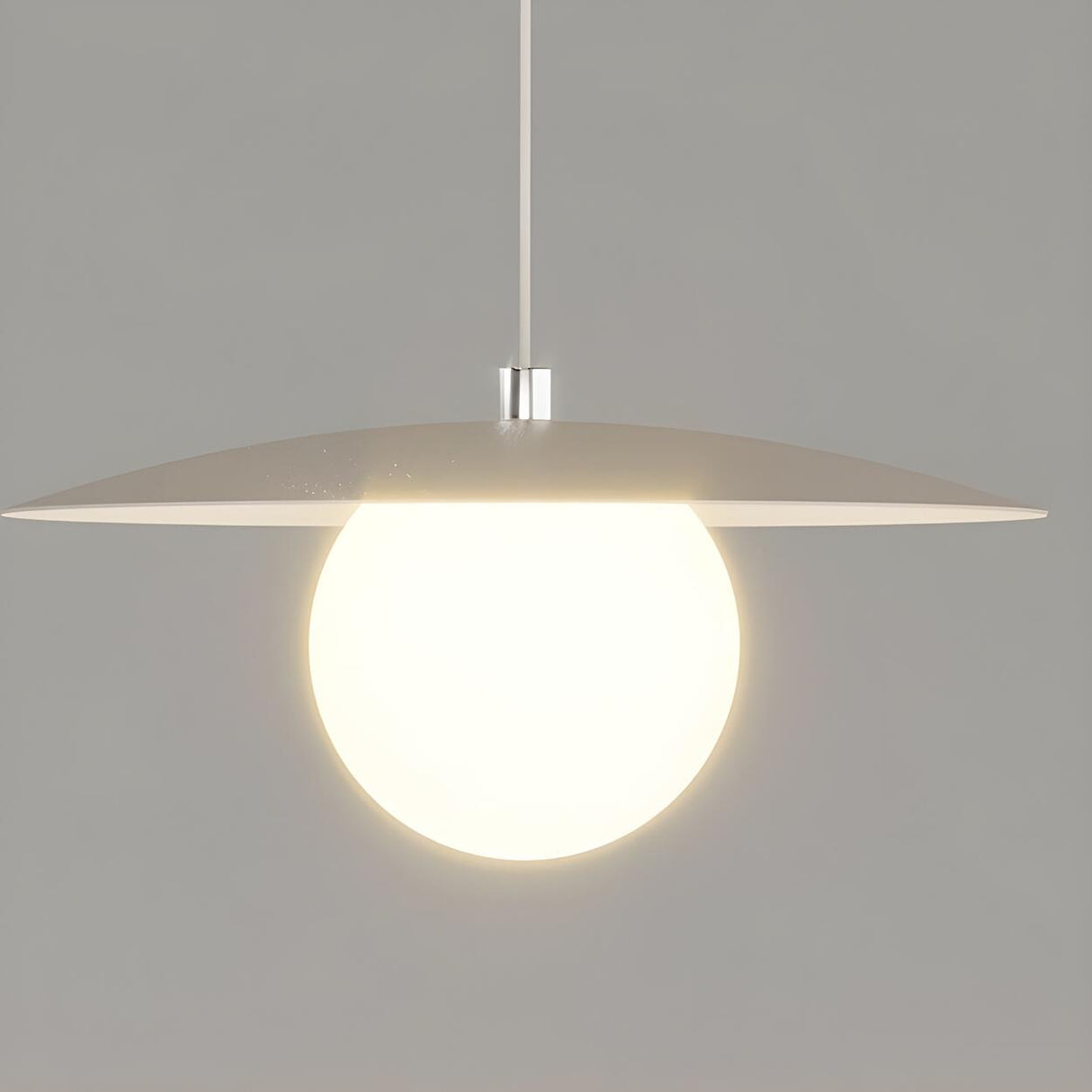 Artistic Adjustable Ring and Ball Island Pendant Light Image - 7