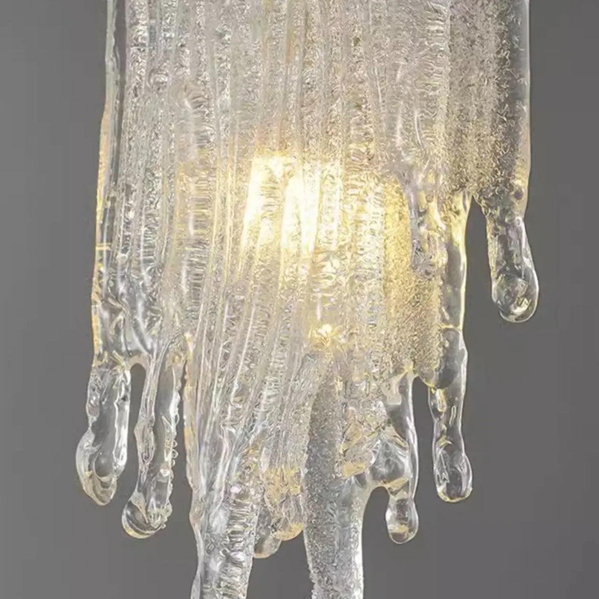 Artistic Bedroom Gold Frame Clear Glass Pendant Light Image - 4