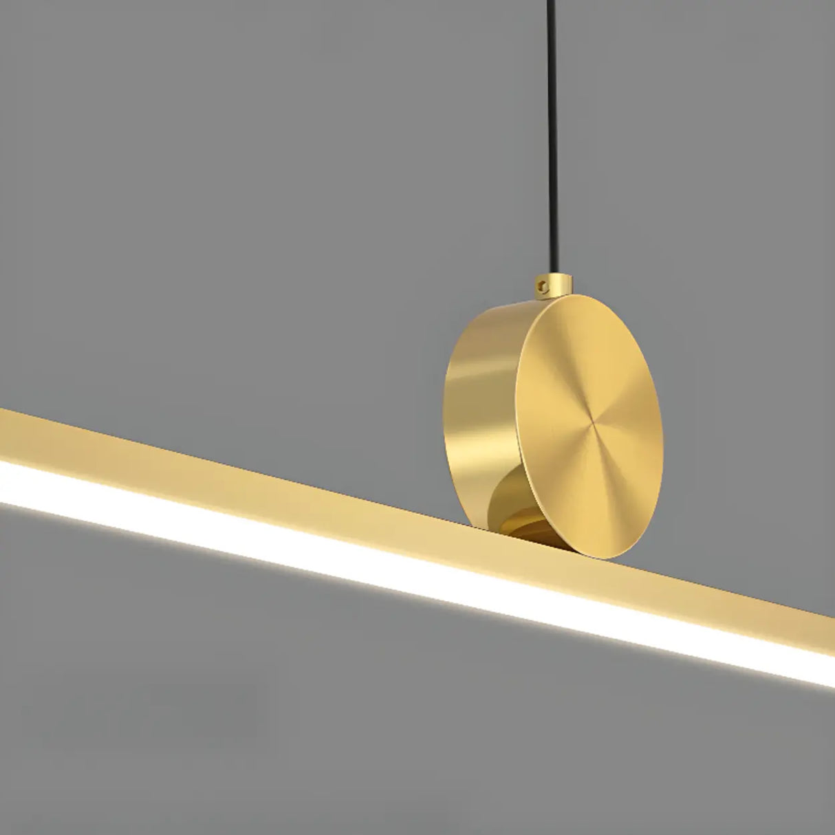 Artistic Black Linear and Ring Pendant Light Set Image - 10