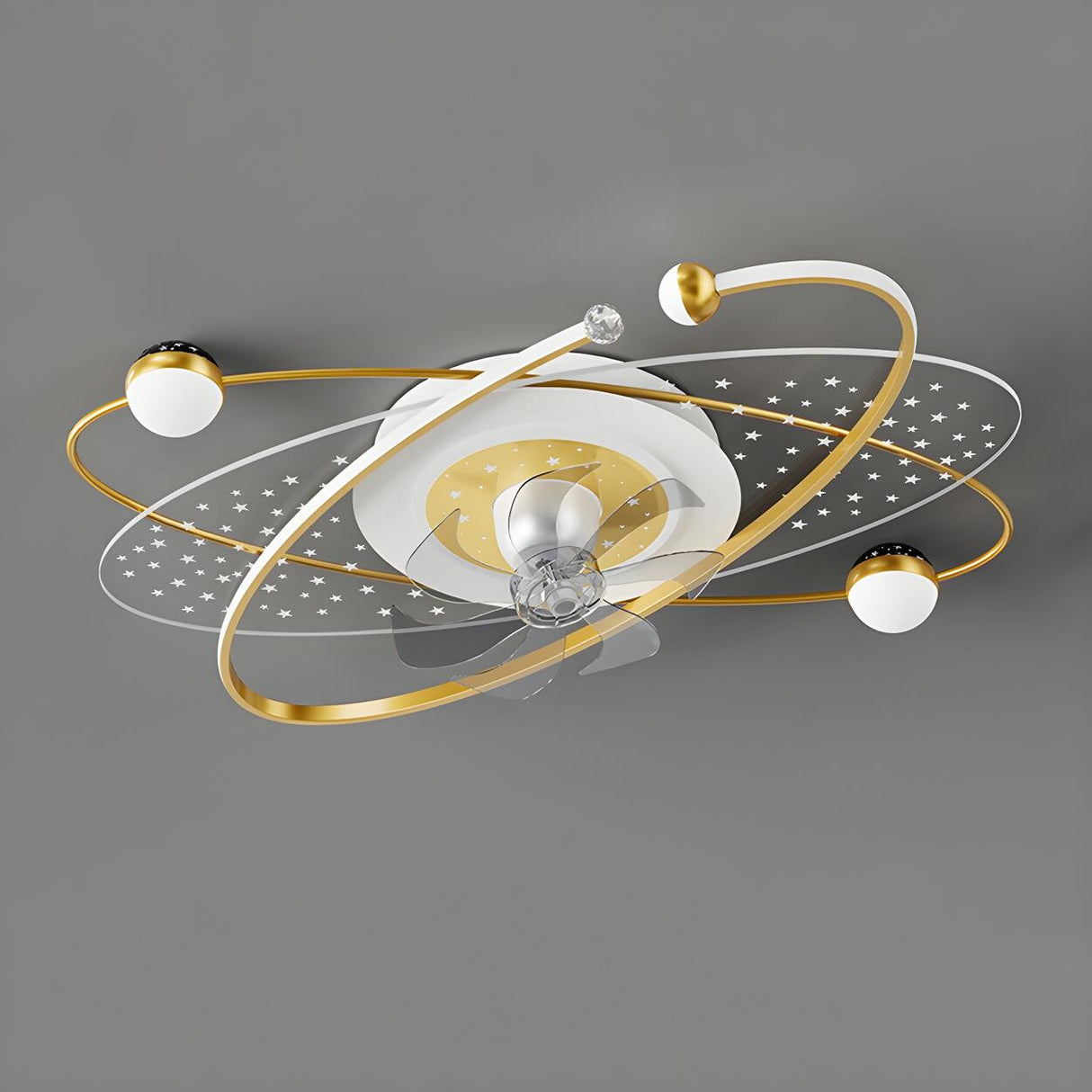 Artistic Creative Galaxy Ceiling Fan with LED Light Image - 10