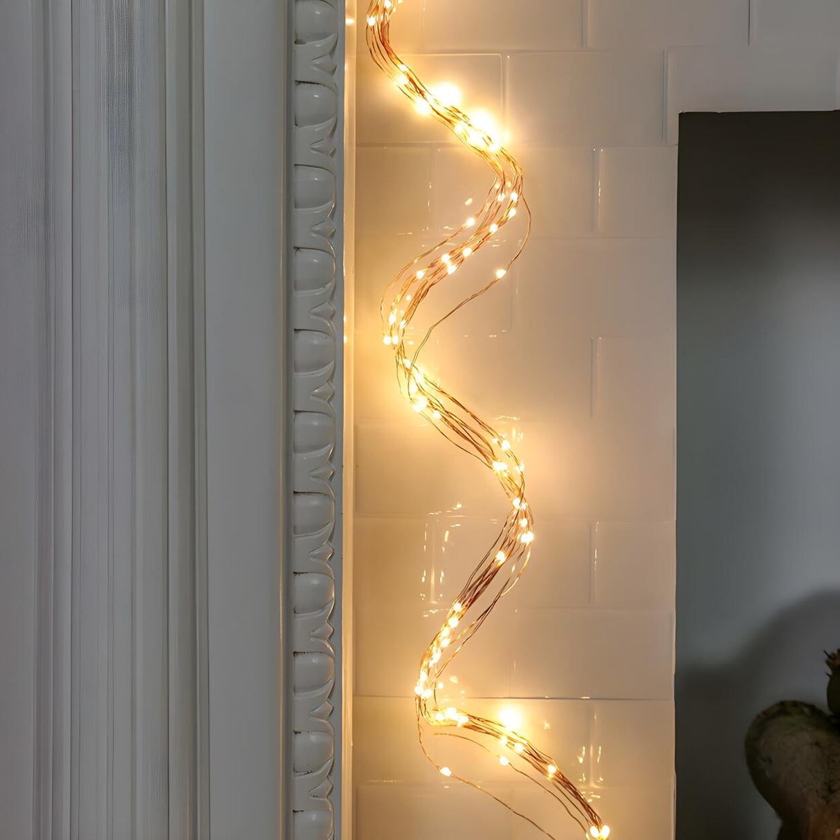 Artistic Decor Cascading Warm Yellow String Lights Image - 4