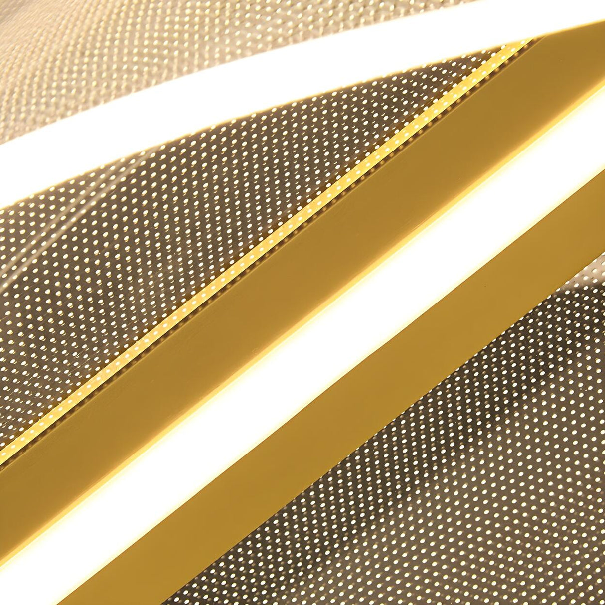 Artistic Linear and Wave Gold Island Pendant Light Image - 7