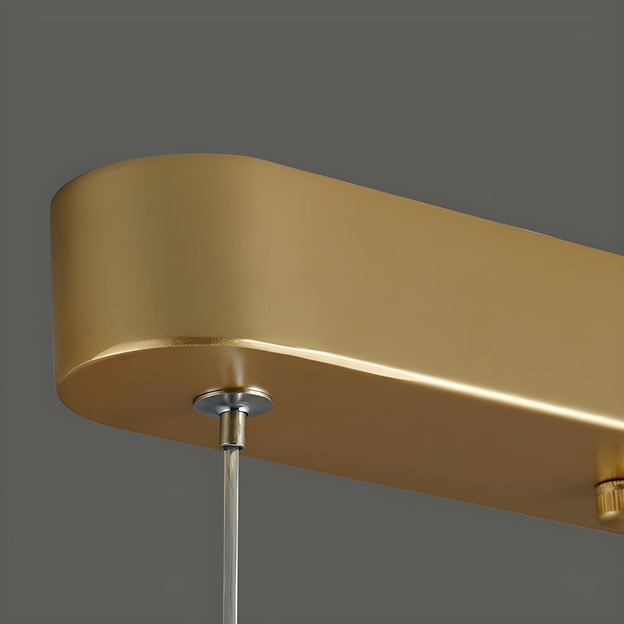 Artistic Linear and Wave Gold Island Pendant Light Image - 9