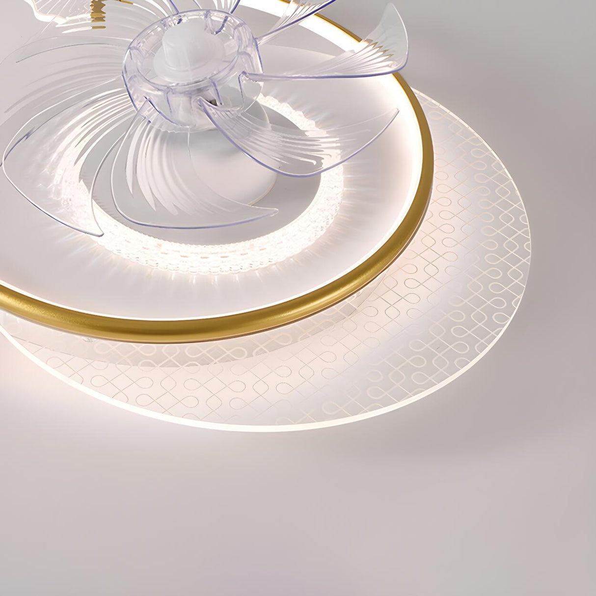 Artistic Nordic Arc LED Ginkgo Leaf Ceiling Fan Light Image - 10