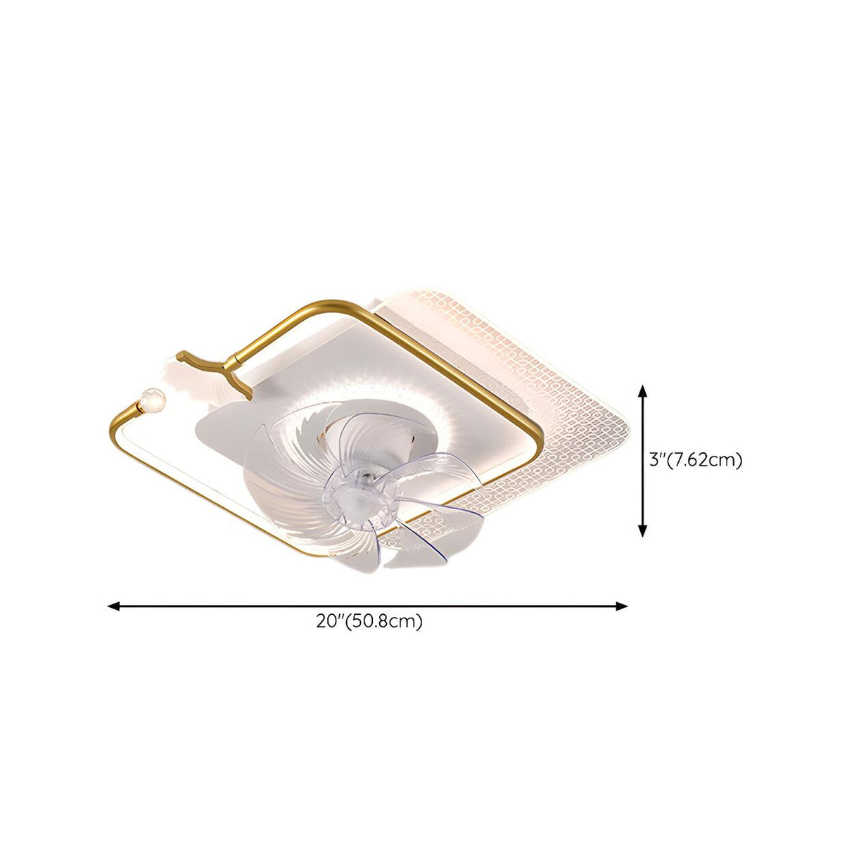 Artistic Nordic Arc LED Ginkgo Leaf Ceiling Fan Light Image - 16