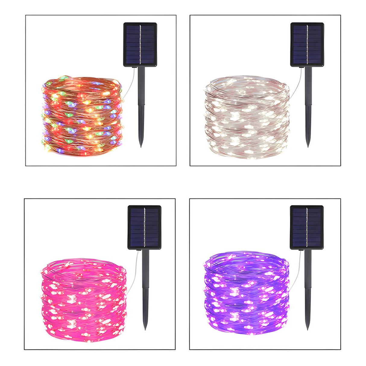 Artistic Outdoor Christmas Copper Wire String Lights Image - 8