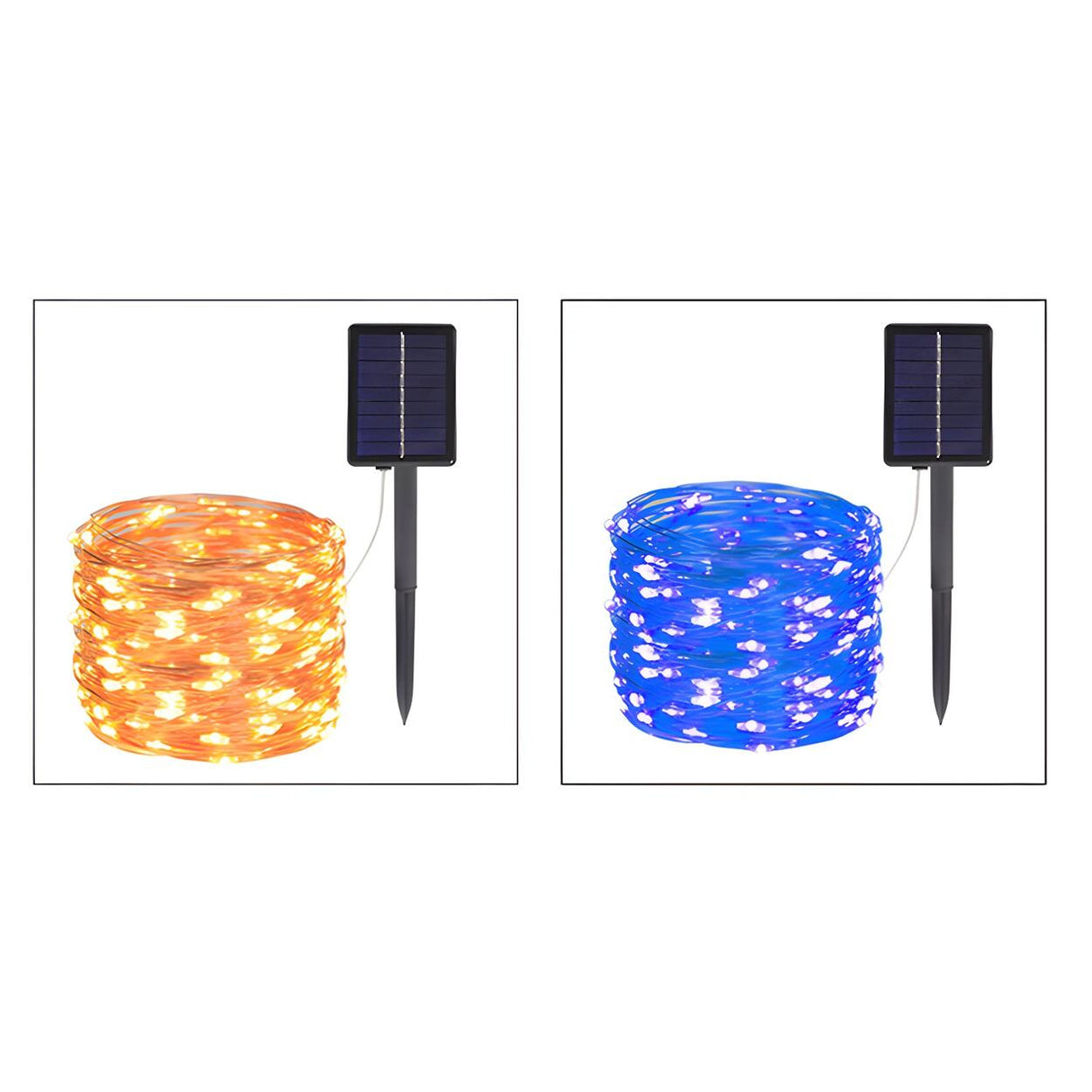 Artistic Outdoor Christmas Copper Wire String Lights Image - 9