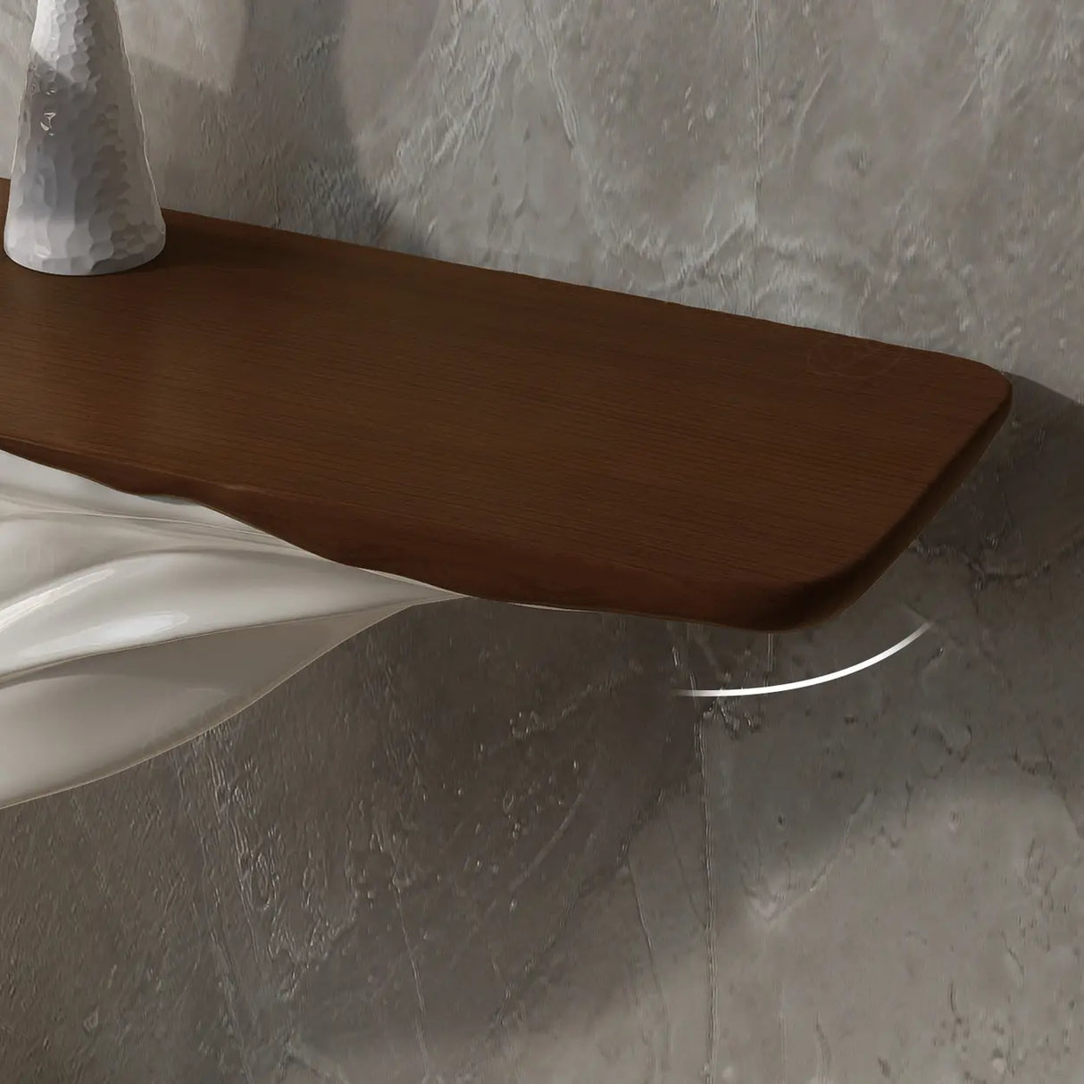 Artistic Rectangular Fiberglass Stump Base Console Table Image - 6