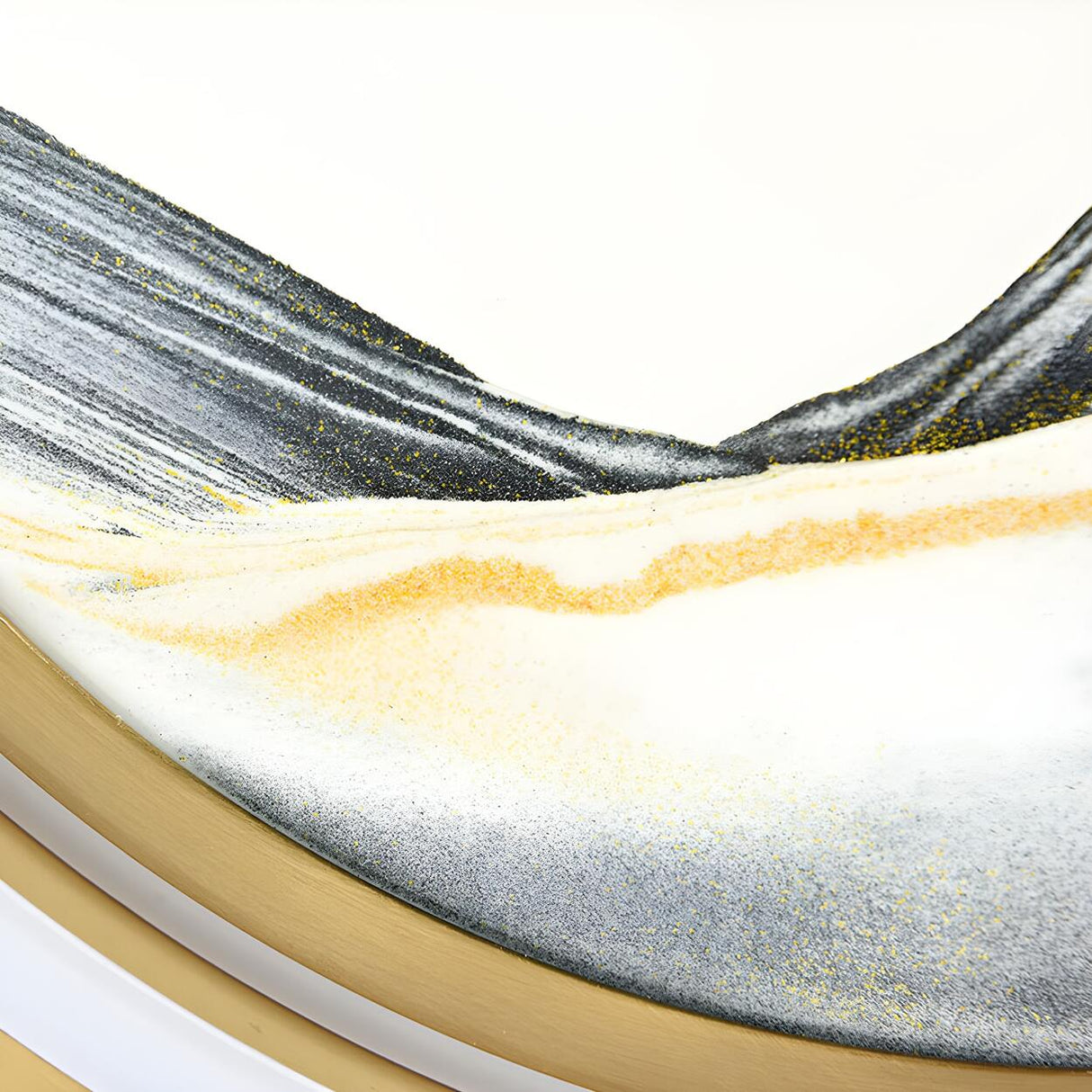 Artistic Round Landscape Painting Decorative Table Lamp Image - 18