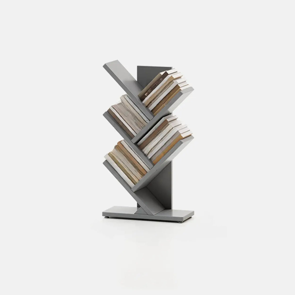 Artistic Vertical Rubberwood Branch Bookcase Black Image - 11