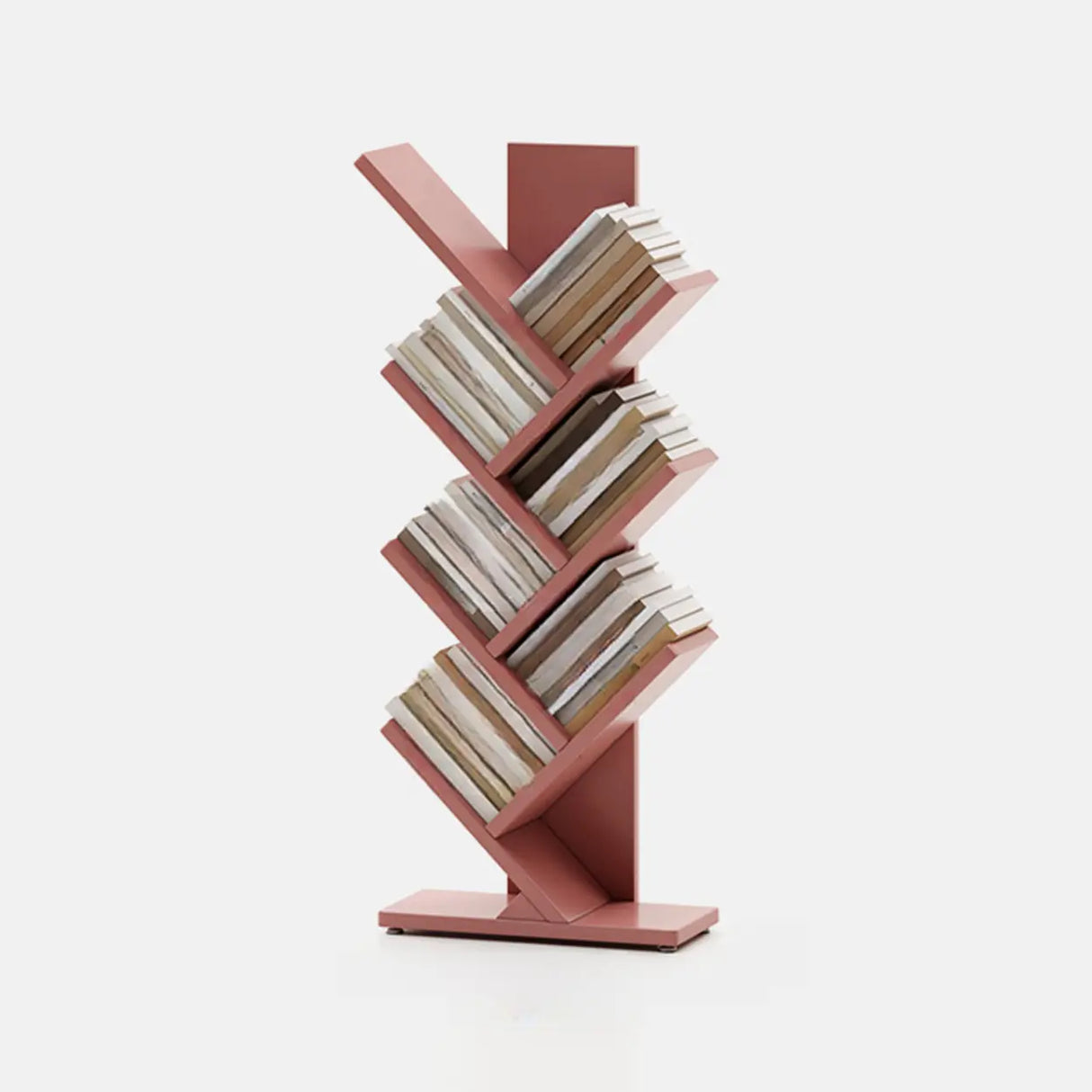 Artistic Vertical Rubberwood Branch Bookcase Black Image - 15