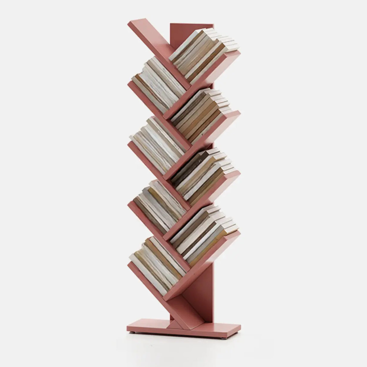 Artistic Vertical Rubberwood Branch Bookcase Black Image - 16