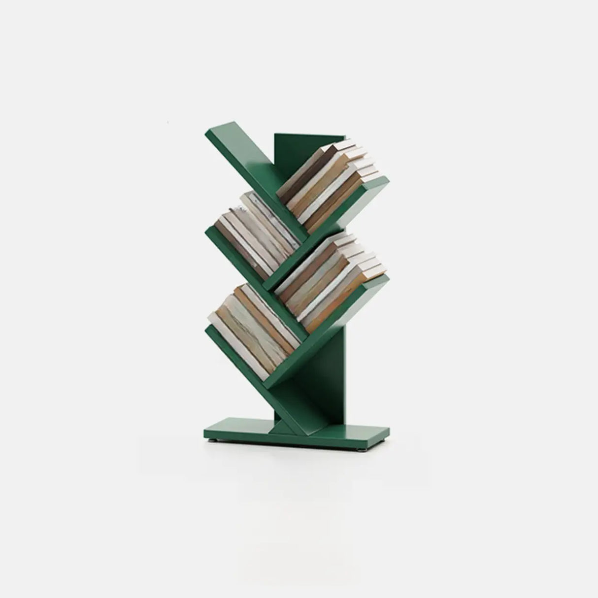 Artistic Vertical Rubberwood Branch Bookcase Black Image - 17