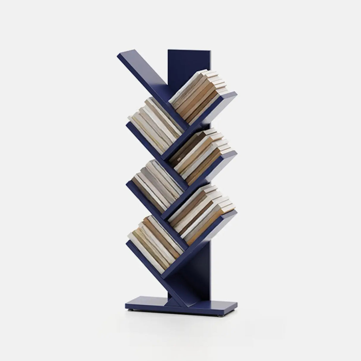 Artistic Vertical Rubberwood Branch Bookcase Black Image - 21