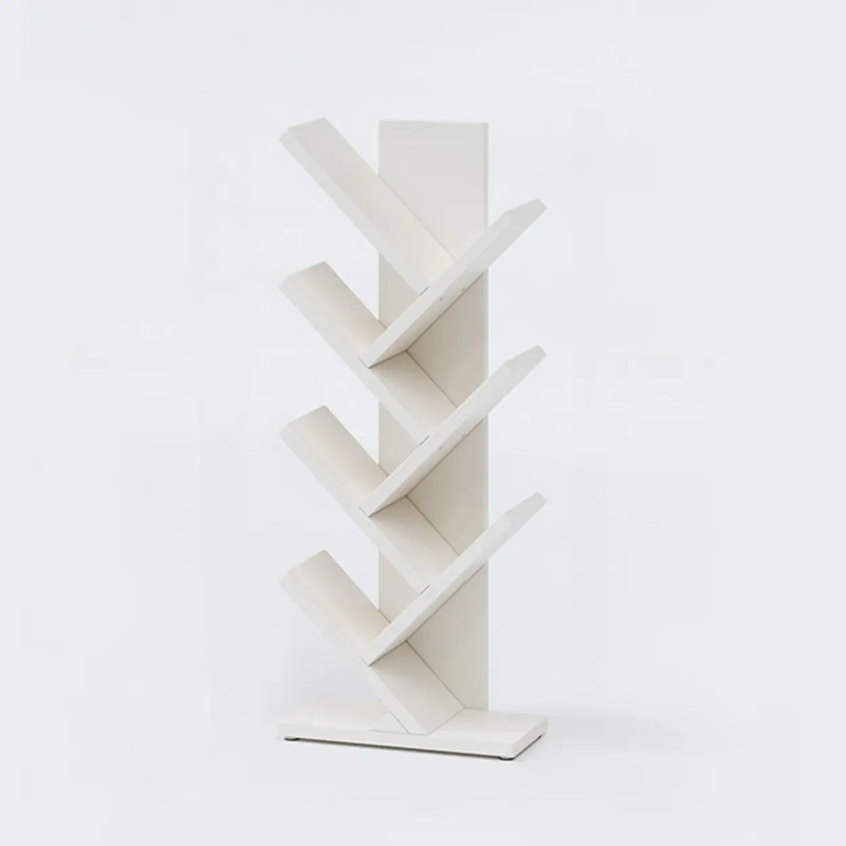 Artistic Vertical Rubberwood Branch Bookcase Black Image - 33