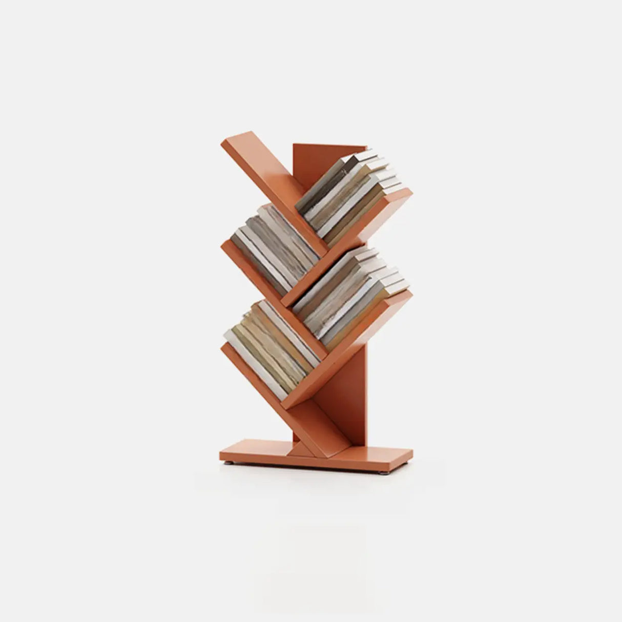 Artistic Vertical Rubberwood Branch Bookcase Black Image - 8