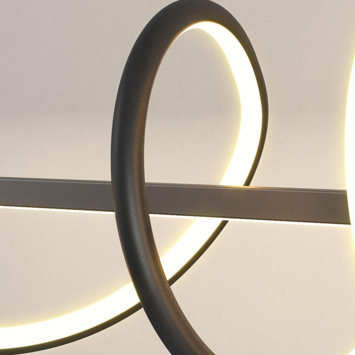 Artistic Wavy Adjustable Metal Island Ceiling Light Image - 11