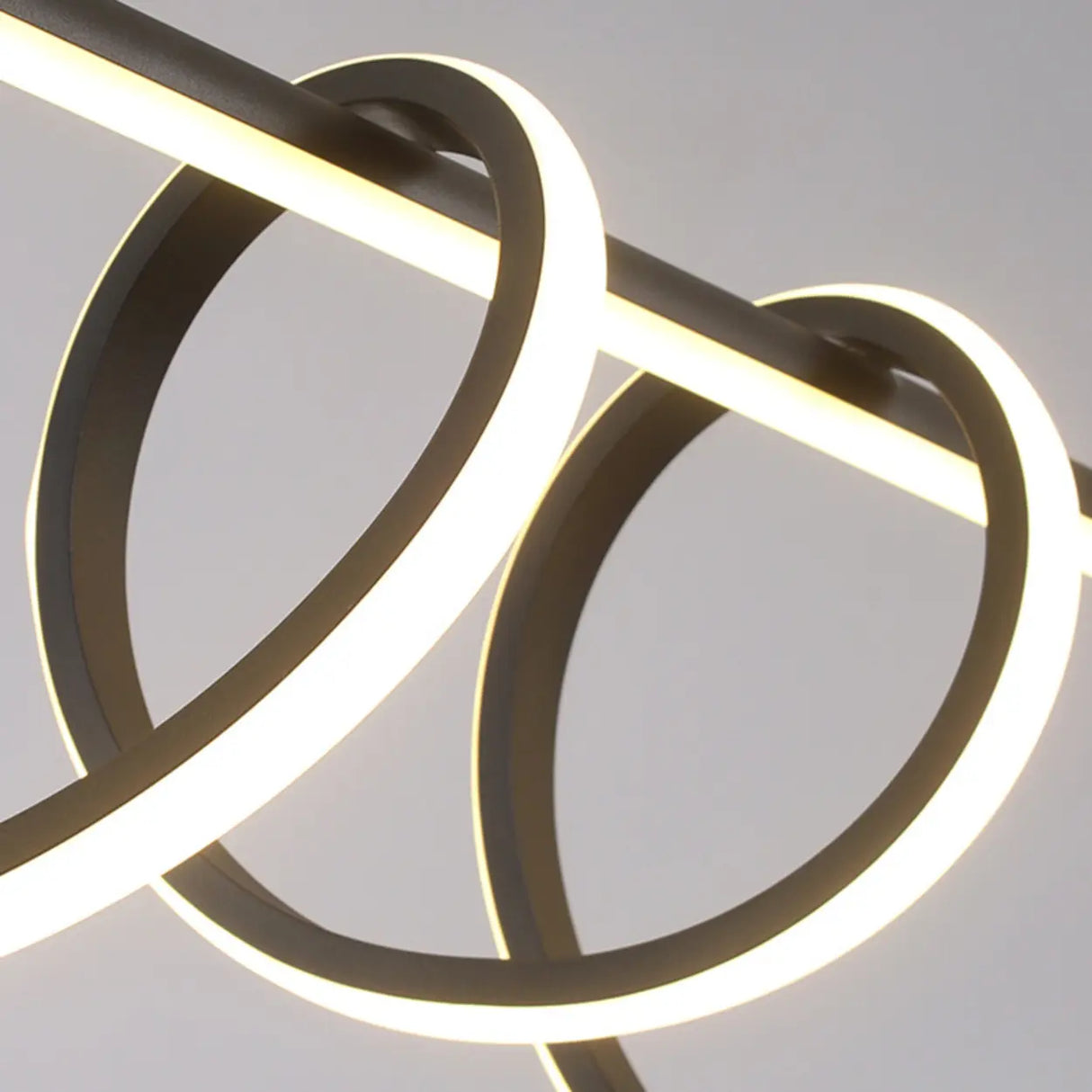 Artistic Wavy Loop Design LED Island Pendant Light Image - 12