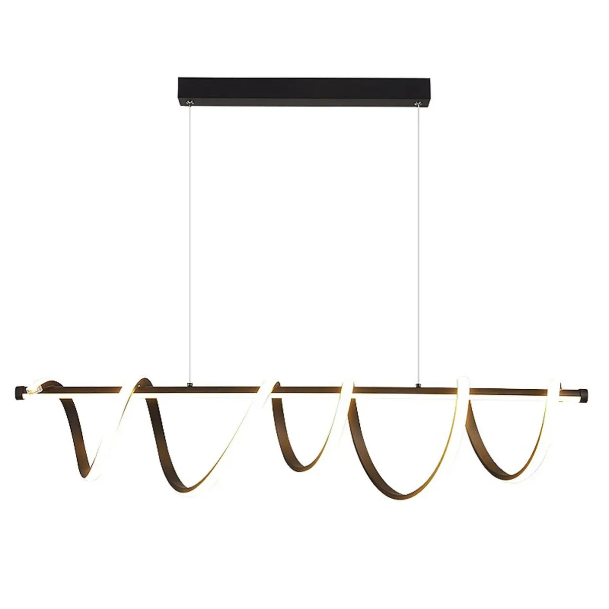 Artistic Wavy Loop Design LED Island Pendant Light Image - 5
