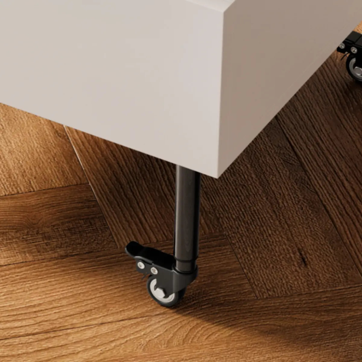 Avocado Green Wood Square Coffee Table with Storage Image - 11