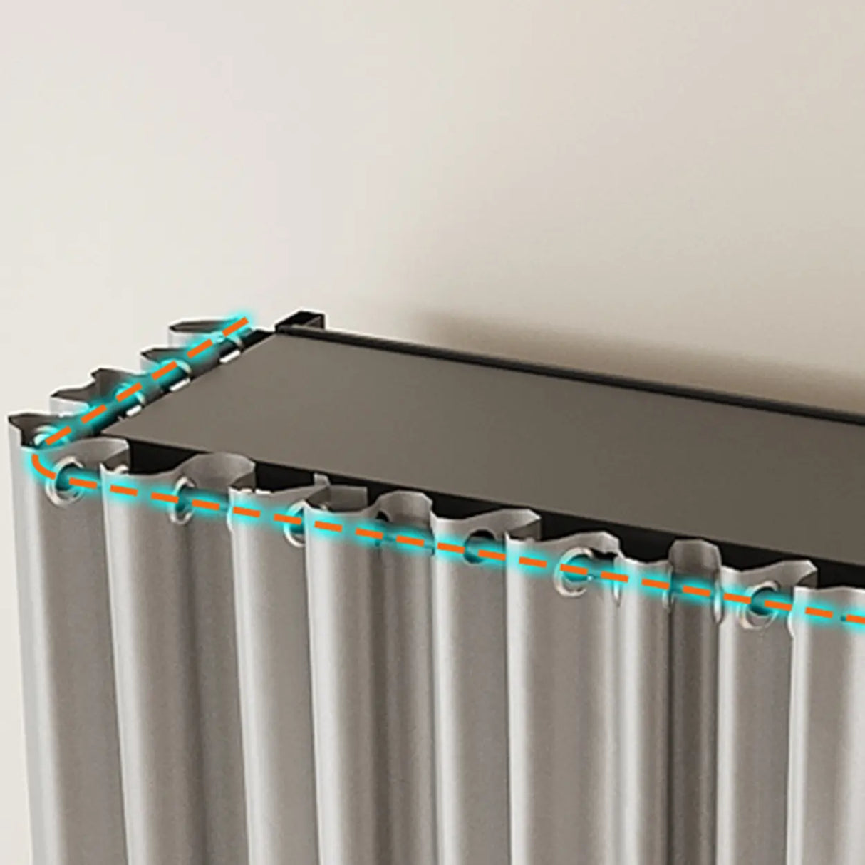 Back Plate Adjustable Metal Black Organizer Coat Rack Image - 9