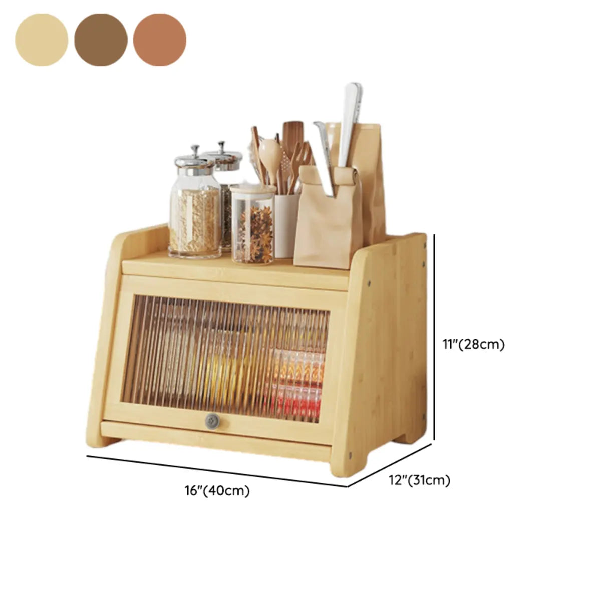 Bamboo Desktop Stand Ladder Natural Display Cabinet