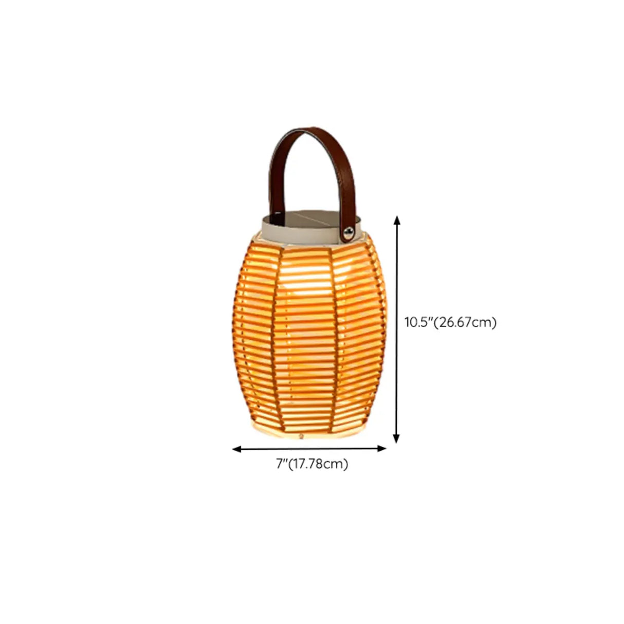 Bamboo Lantern Outdoor Table Lamp Portable Pillar Light Image - 17