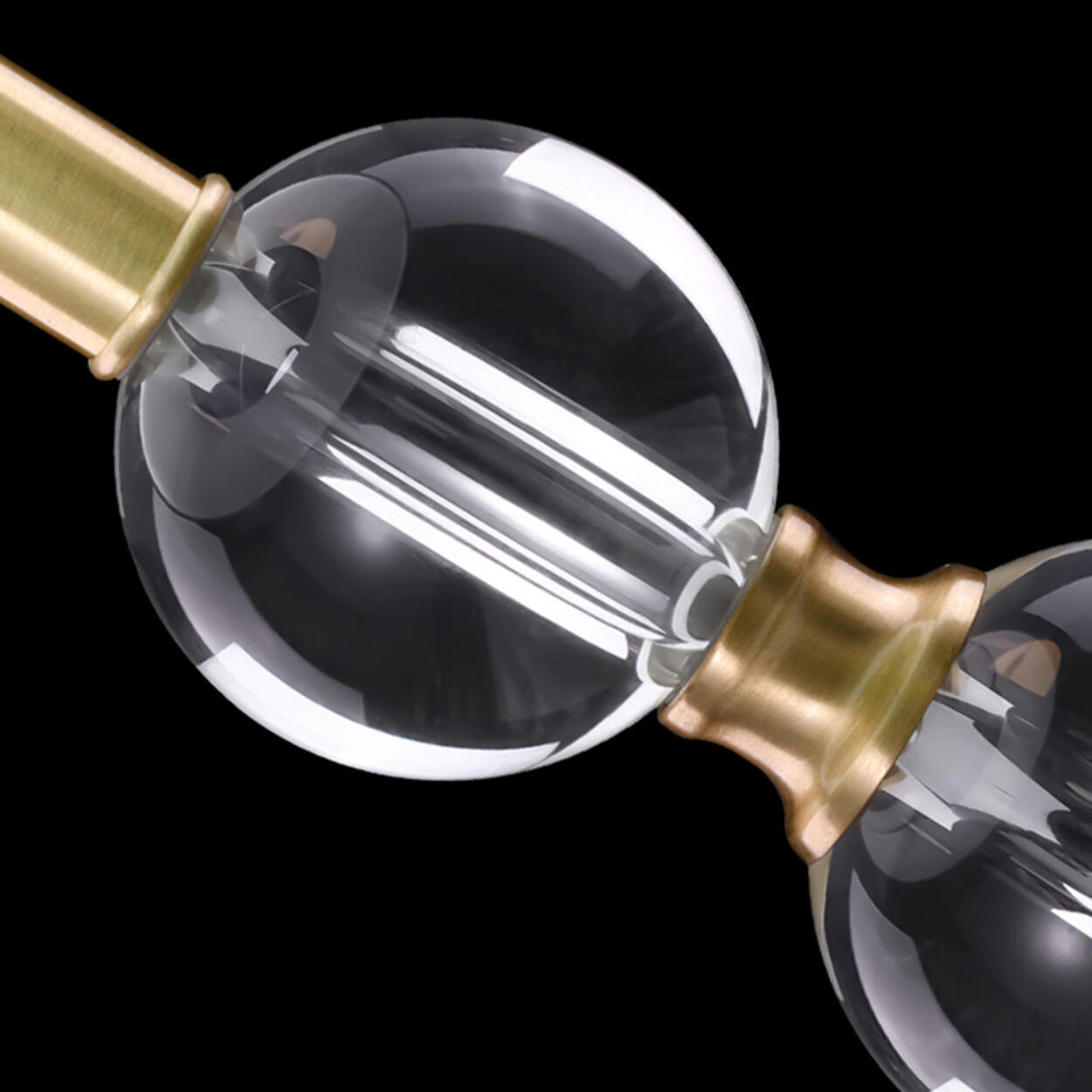 Barrel-Shaped Spherical Clear Crystal Column Table Lamp Image - 7