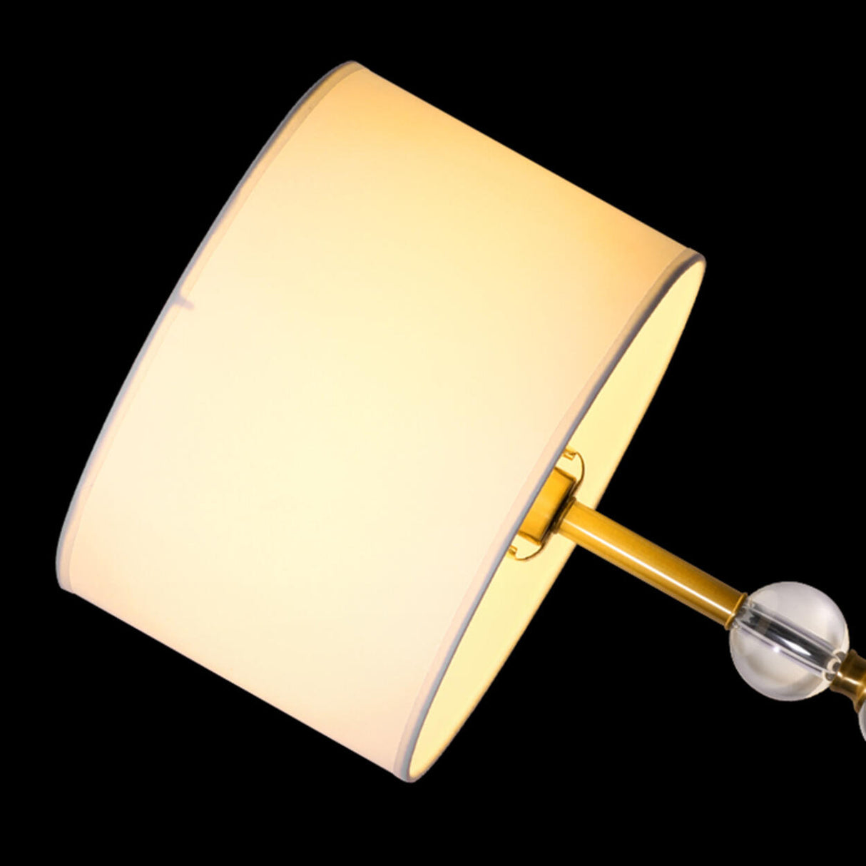 Barrel-Shaped Spherical Clear Crystal Column Table Lamp Image - 8