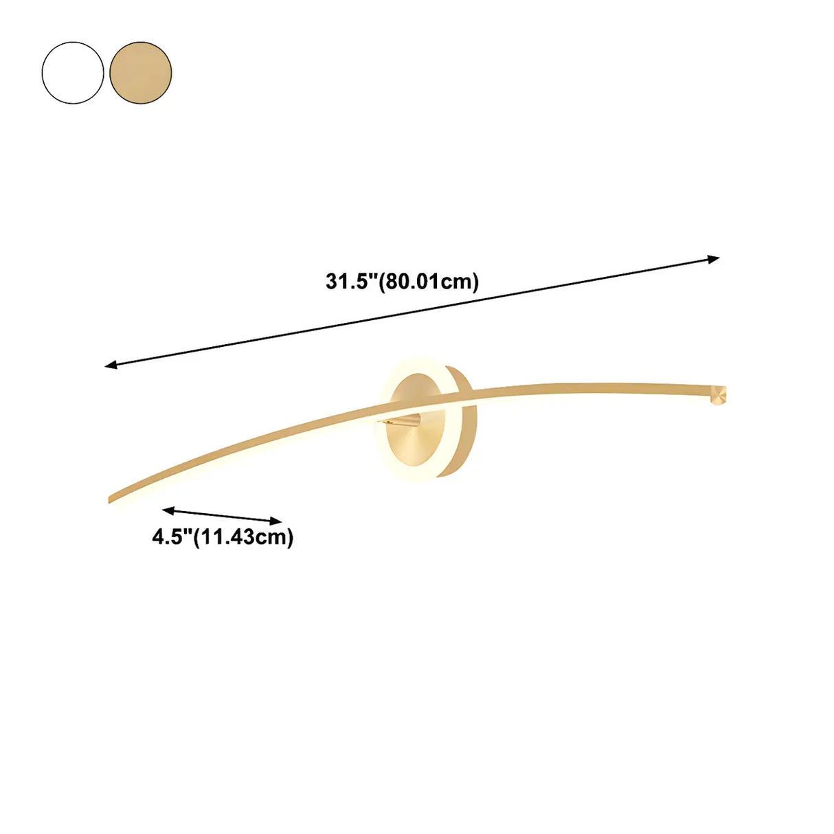 Bathroom Creative Minimalist Curved Strip Vanity Light