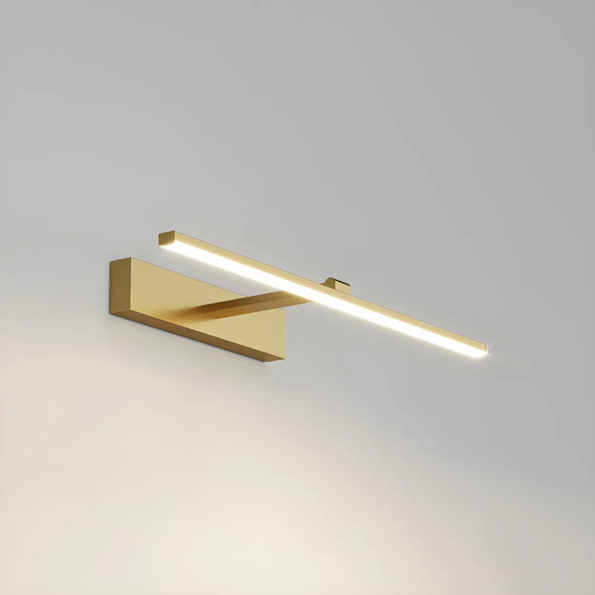 Bathroom Minimalist LED Strip Metal Wall Vanity Light Image - 12