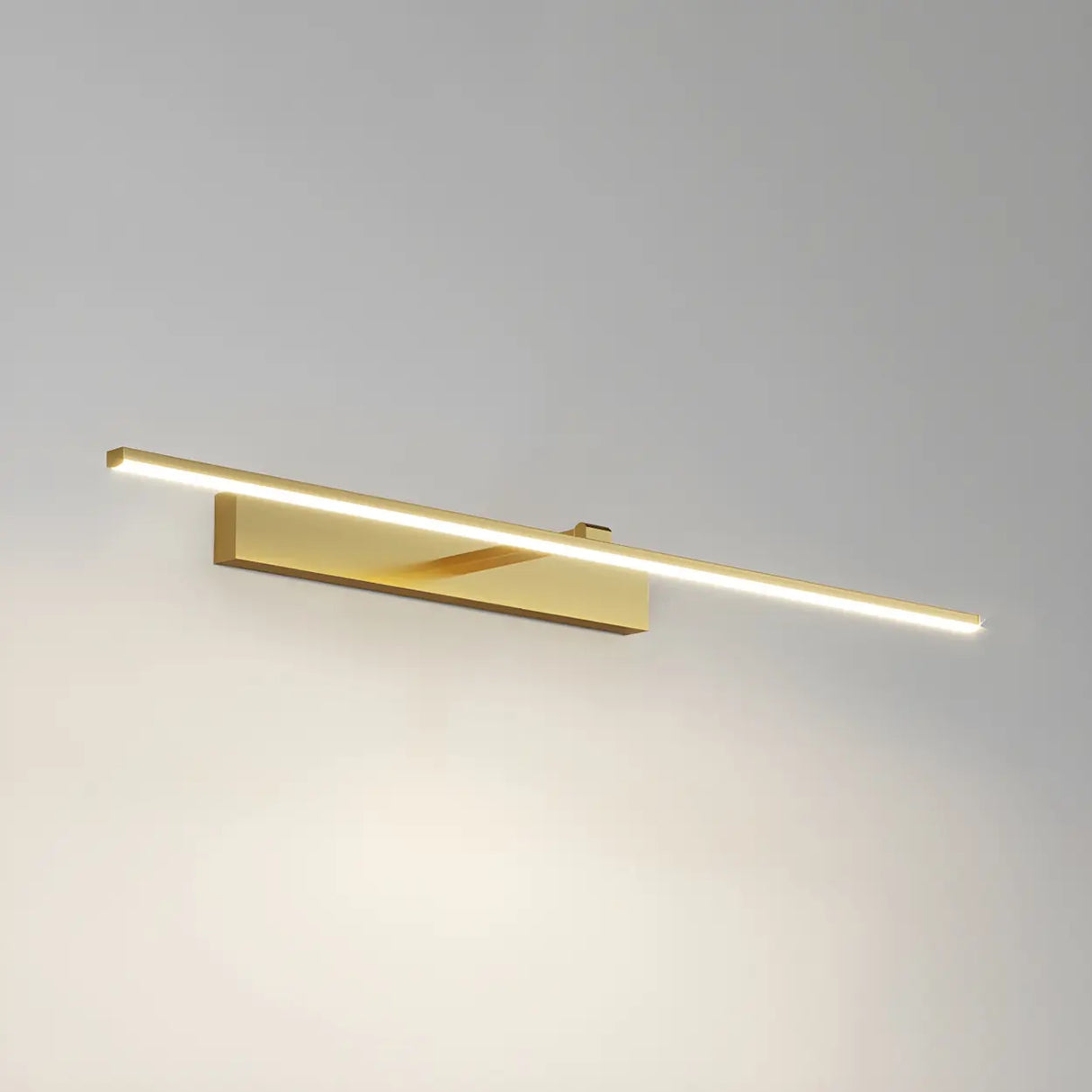 Bathroom Minimalist LED Strip Metal Wall Vanity Light Image - 15